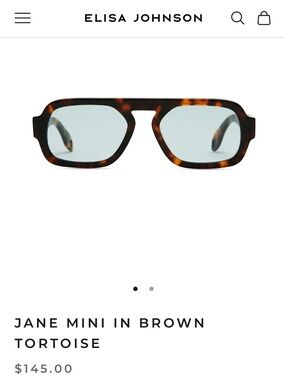 Great Condition! Elisa Johnson Jane Mini Sunglasses in Tortoise Brown